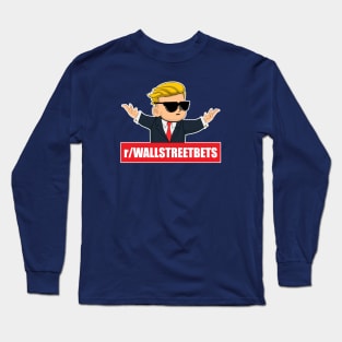 Reddit Wallstreetbets WSB - Diamond Hands Tendies - Stonks To The Moon Long Sleeve T-Shirt